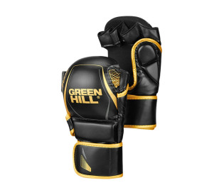 Перчатки ММА Green Hill p.M чёрно-золотые